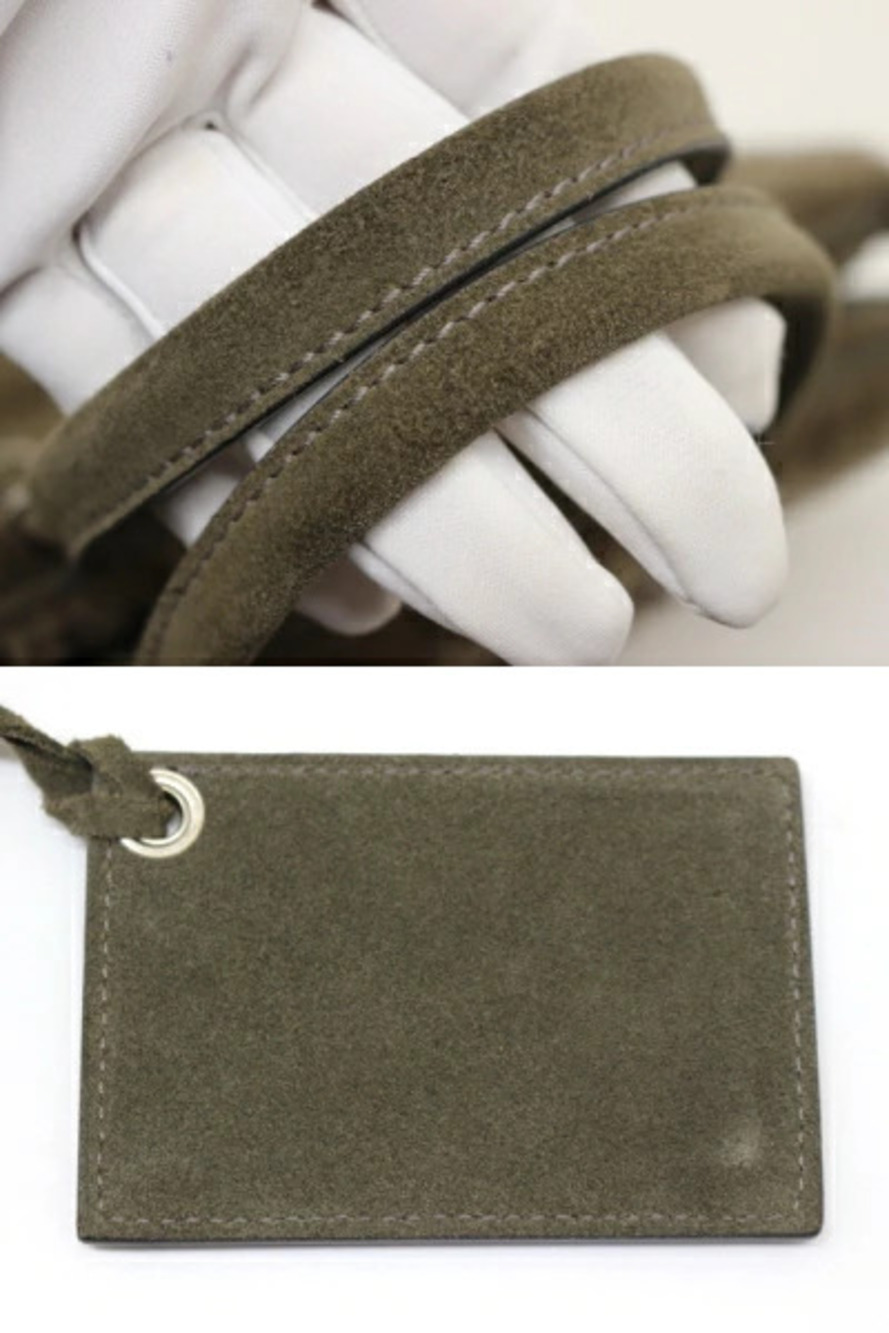 Balenciaga Paper Shoulder Bag Khaki Green Brown Sheepskin Suede - Picture 6 of 9